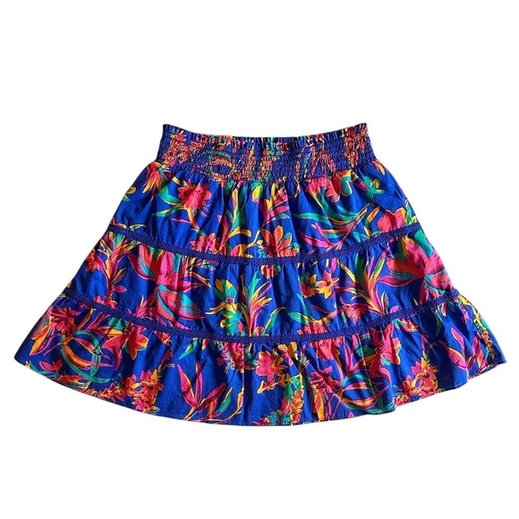 J. Crew Dresses & Skirts - J. Crew Women's Floral Smocked Tiered Mini Skirt Size S Multicolor